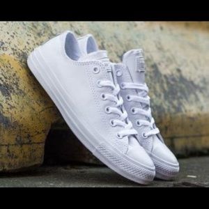 Converse All-stars | white monochrome | unisex | men’s 8 women 10 | NEVER USED